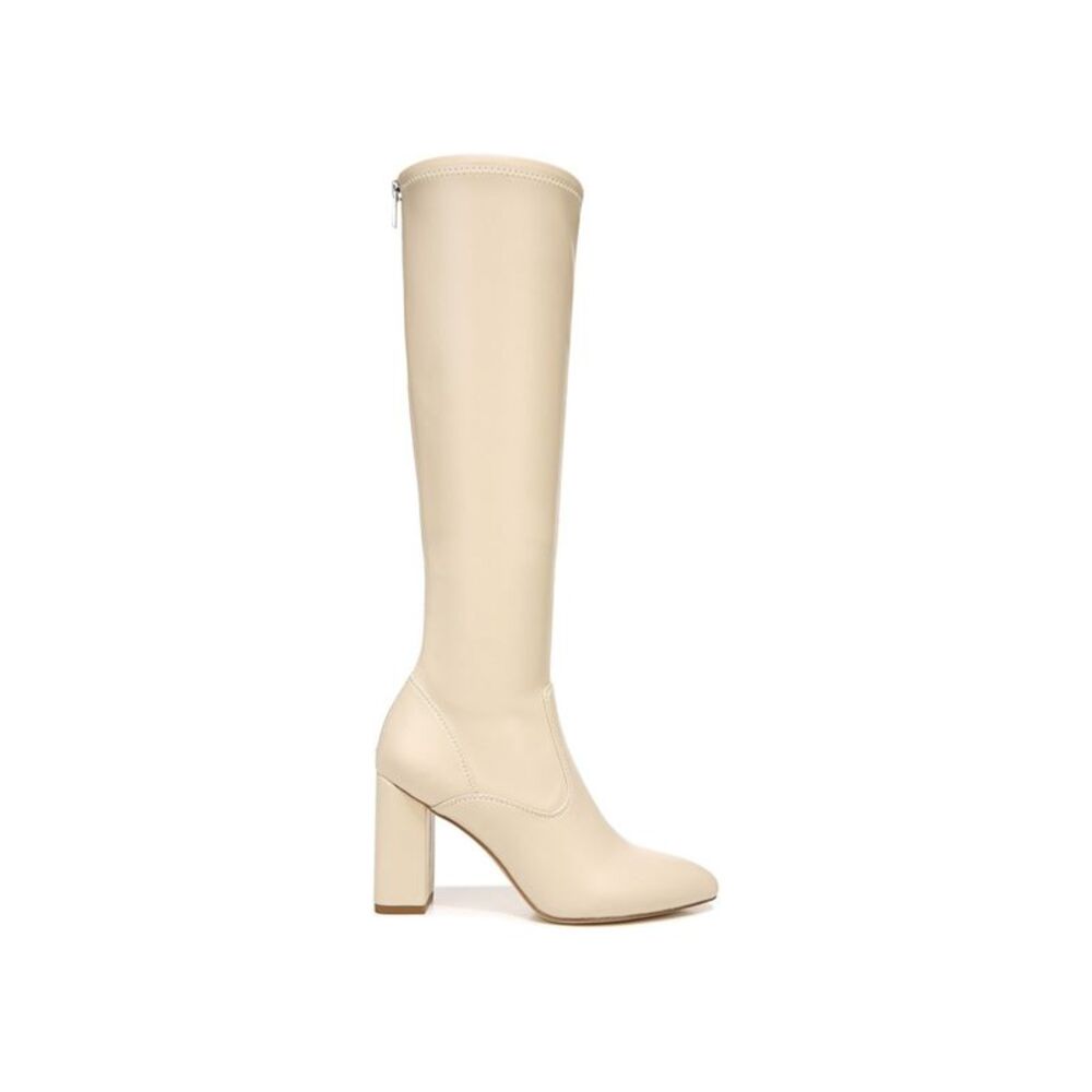 Franco Sarto Cream Lace Up Boots